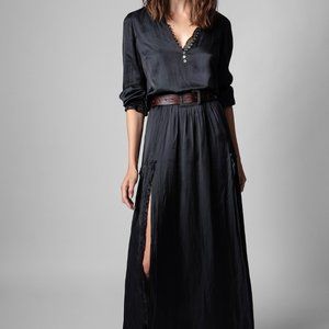 NWT Zadig & Voltaire Rabella Satin Dress (S) $548